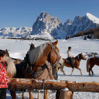 Ausreiten auf der Seiser Alm