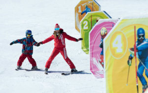 Skifahren lernen mit den Skilehrern in den Dolomiten auf der Seiser Alm