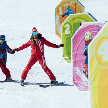 Skifahren lernen mit den Skilehrern in den Dolomiten auf der Seiser Alm