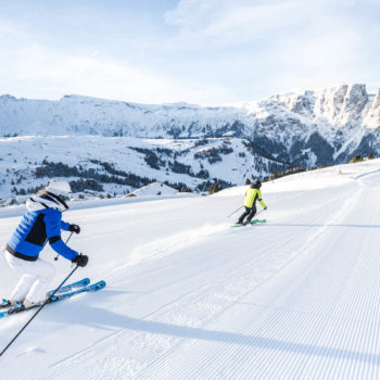 Skispaß auf perfekt präparierten Pisten in den Dolomiten